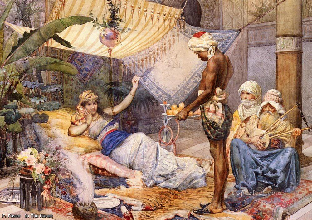 F Fasce in the harem Arabs Oil Paintings